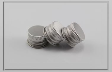 18mm PE foam liner Silver Aluminum Screw Caps for massage oil packaging